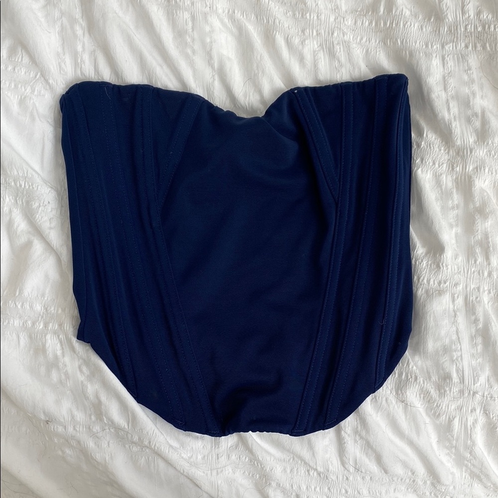 White Fox Boutique Royal Blue Strapless Top